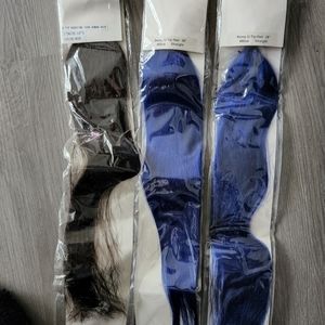 Remy hair 18" two blue one black